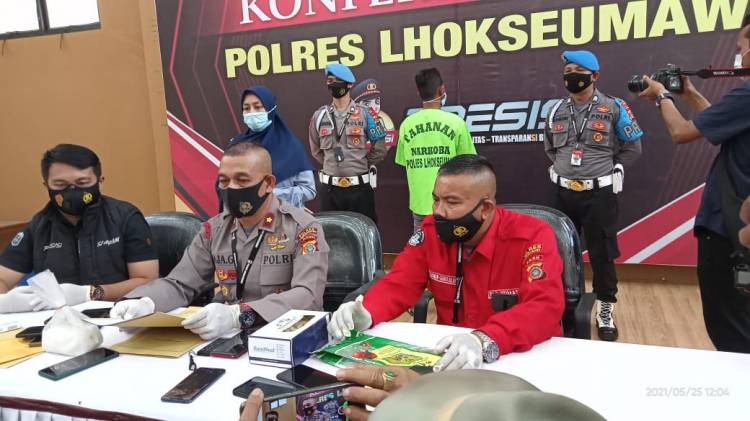 Amankan Setengah Kilogram Barang Bukti, Polres Lhokseumawe Bekuk Tersangka Jual Beli Narkotika