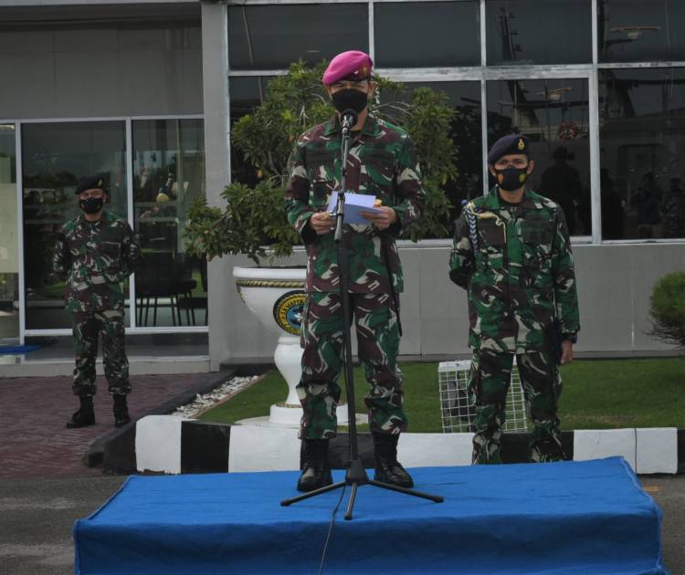 Danlantamal I Pimpin Apel Khusus Dalam Rangka Exit Brifing Di Mako Lantamal I Belawan