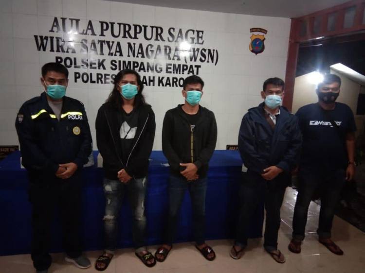 Dengan Sigap, Dua Orang Diduga Otak Pelaku Penganiayaan Satu Keluarga Pengunjung Lau Kawar Dijemput Paksa
