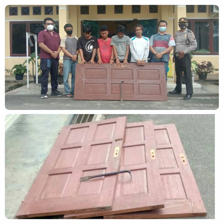 Curi 3 Unit Pintu di Rumah Kosong Siantar, 4 Pelaku Ditangkap Polisi