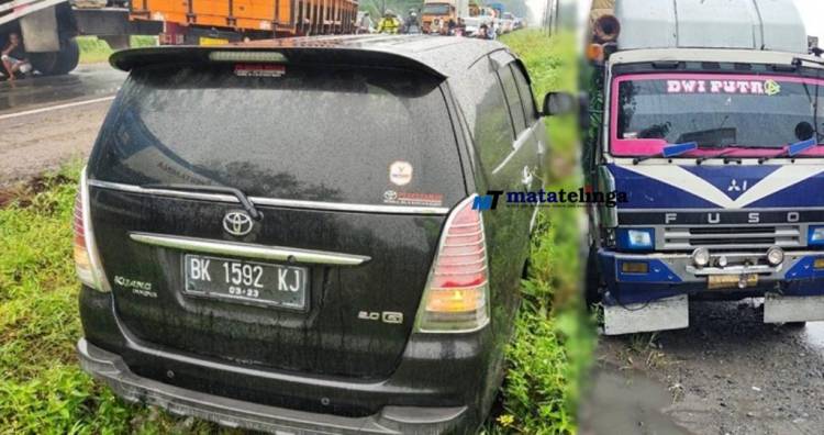 Toyota Inova Kontra Truck Tronton Di Jalinsum KM.149-150  Asahan