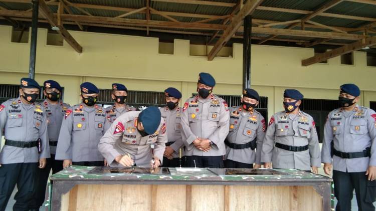 Berikan Pembekalan, Dansat Brimob Poldasu Kunker ke Mako Batalyon C Sipirok