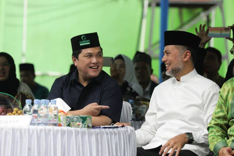 Wagub Sumut Sambut Kunjungan  Menteri Erick Thohir di Al Washliyah