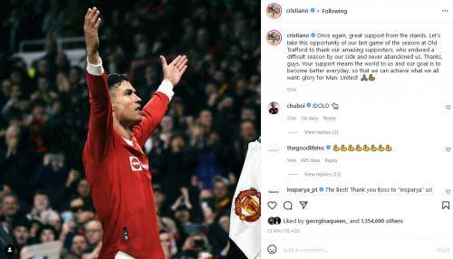 Ingin Tahu Pesan Cristiano Ronaldo Melalui Instragramnya