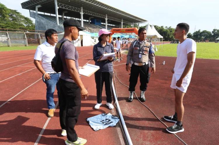 232 Casis Bintara Polri Ikuti Seleksi Jasmani di Stadion Unimed