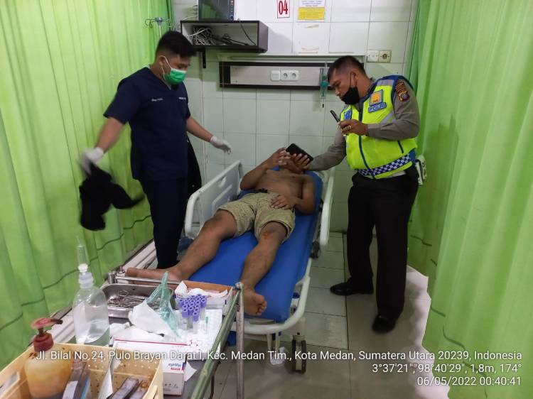 Tabrak Trotoar Jalan Akibat Ngantuk,Nuri Anggara Dilarikan ke RS Imelda