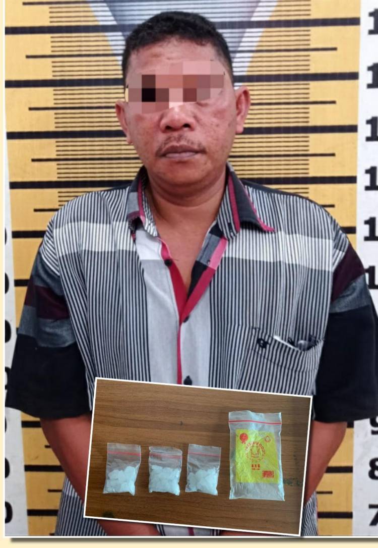 Simpan 13,10 Gram Shabu, Petani Tamatan SD Di Simpan Polisi Dalam Sel