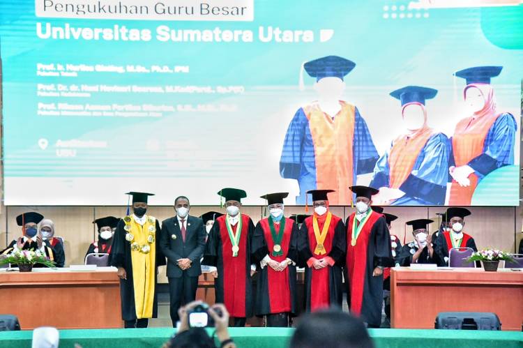 Guru Besar USU Bertambah, Gubernur Edy: Dunia Pendidikan Sumut Semakin Maju
