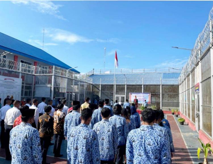 Lapas Kelas IIA Pancurbatu Gelar Upacara Hari Pendidikan Nasional