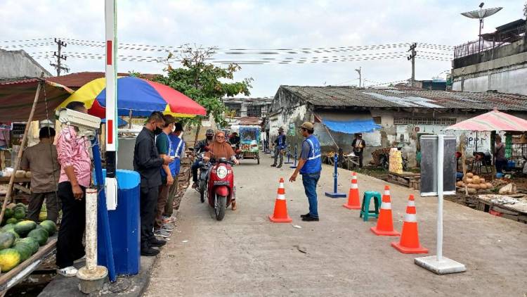 Penerapan e-Parking di Pasar Marelan Kian Baik, Dirut Minta Pasang Rambu Penunjuk Arah