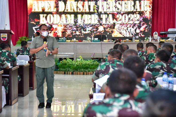 Gubernur Sumatera Utara Beri Motivasi Seluruh Dansat di Jajaran Kodam I/BB