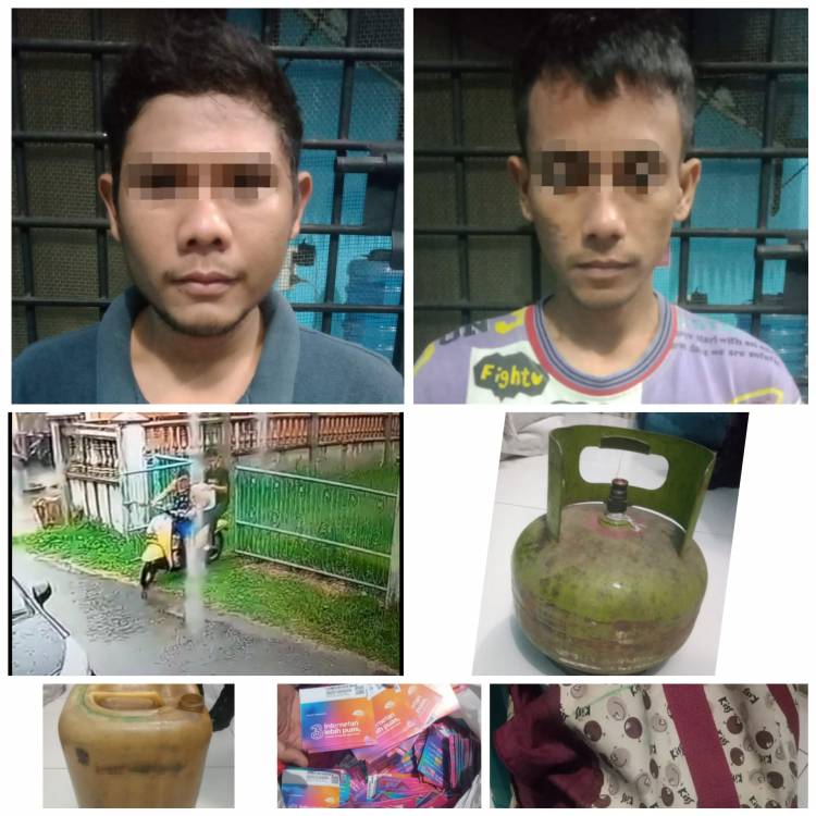 Terekam CCTV Saat Gondol Barang Curian,  2 Pemuda Kampug Bicara Di Jemput Polisi