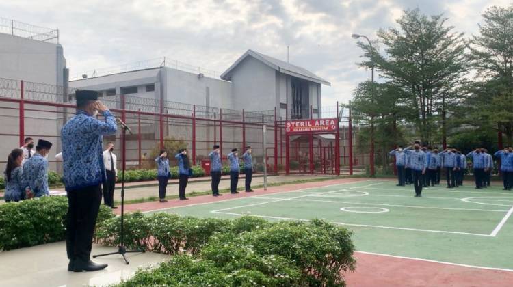 Peringati HKN Ke-144, Lapas Pemuda Klas III Langkat Gelar Upacara