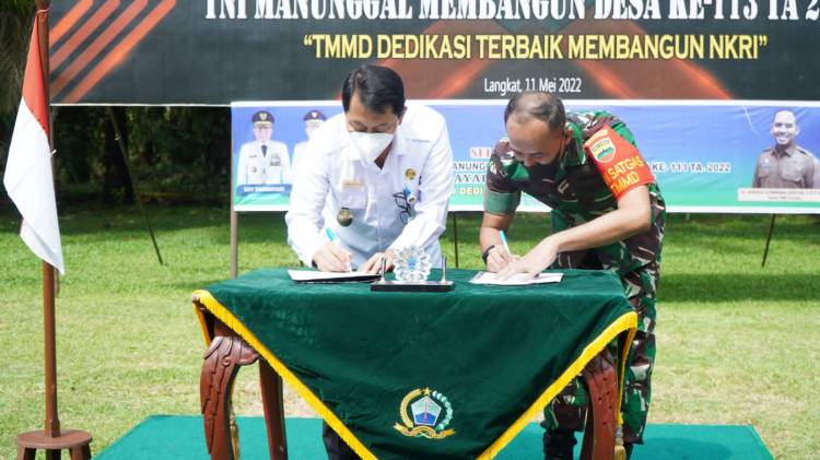 TMMD ke 133 di Desa Lama Baru Kabupaten Langkat Resmi Dibuka