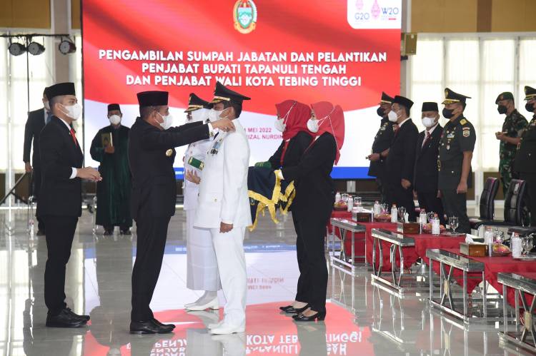Lantik Pj Walikota Tebingtinggi dan Pj Bupati Tapteng, Gubernur Edy Tekankan Tiga Hal Ini