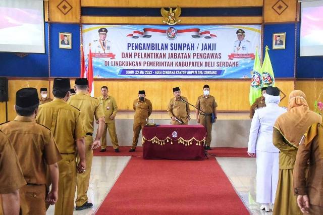 Sekda Lantik 59 Pejabat ASN Eselon IV Pemkab Deli Serdang
