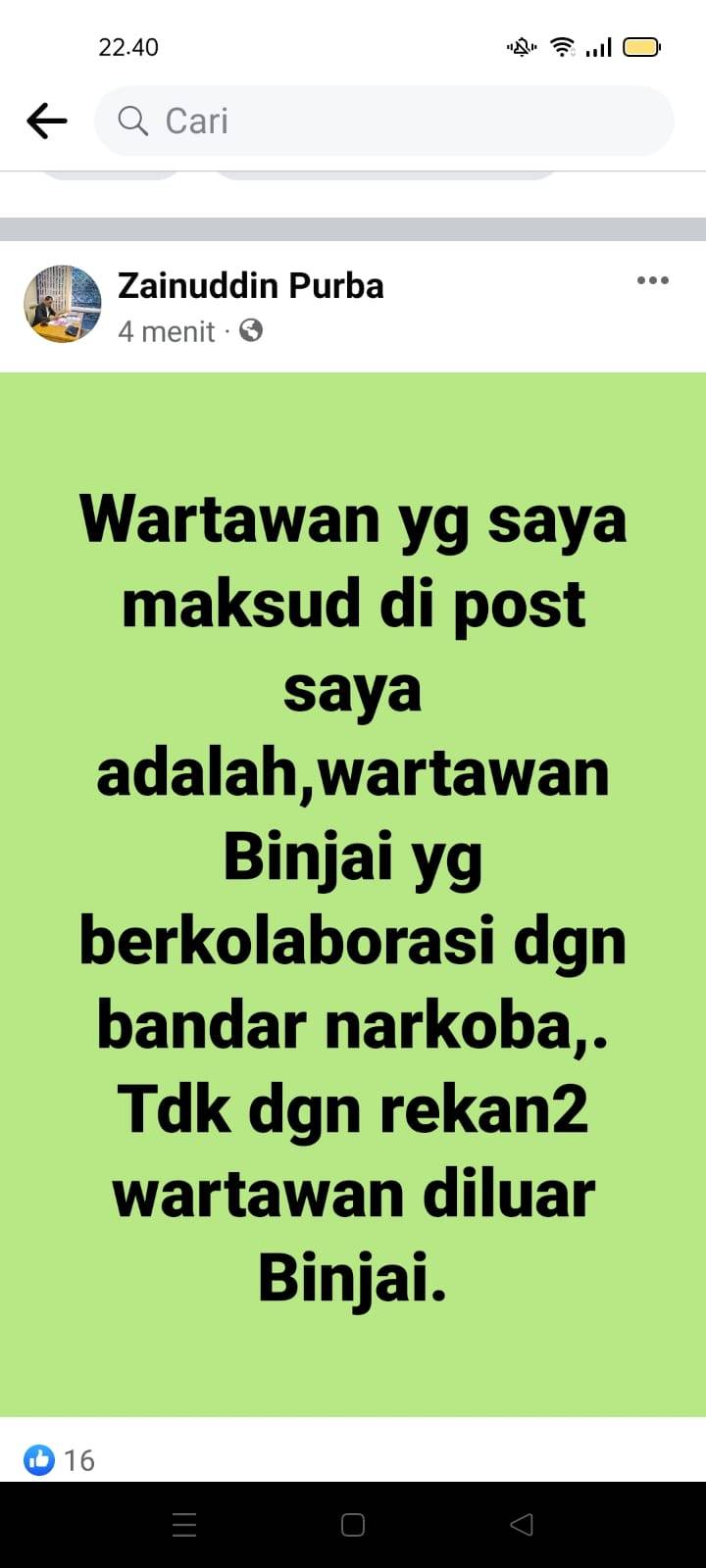 Hina Profesi Wartawan, Anggota DPRD Sumut Klarifikasi Postingannya di Medsos
