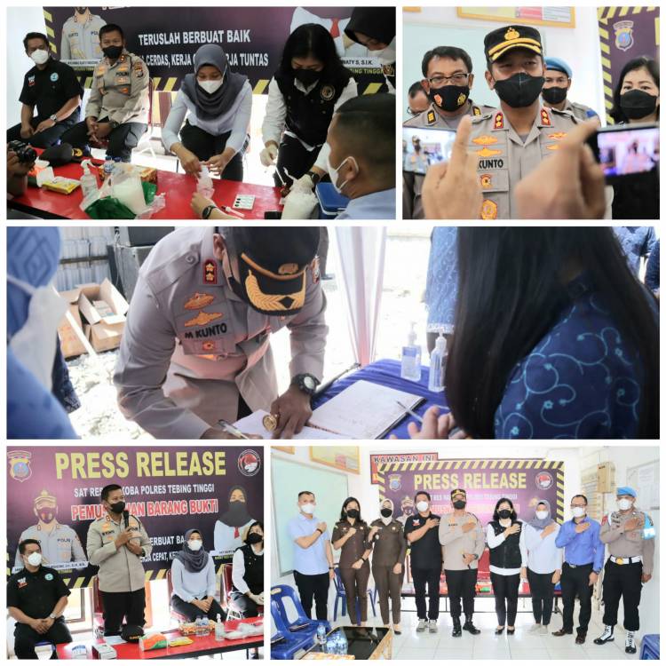 2.301,38 Gram Sabu Dimusnahkan, Kapolres Tebing Tinggi Ajak Masyarakat Bersama Perangi Narkoba
