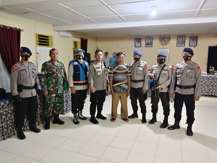 Jelang Pilkades di Labura, Personil Brimob Gencarkan Patroli Sambang Wujudkan Sitkamtibmas Kondusif
