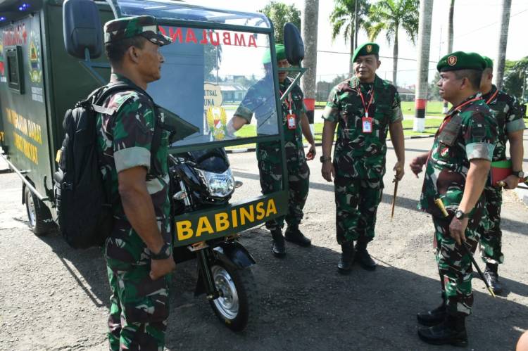 Pangdam I/BB didampingi Danrem 023/KS Tinjau Motor Ambulance