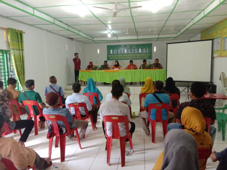 Antusiasme Warga Ikuti Sosialisasi Mitigasi Bencana Satgas TMMD 116 Kodim Deliserdang