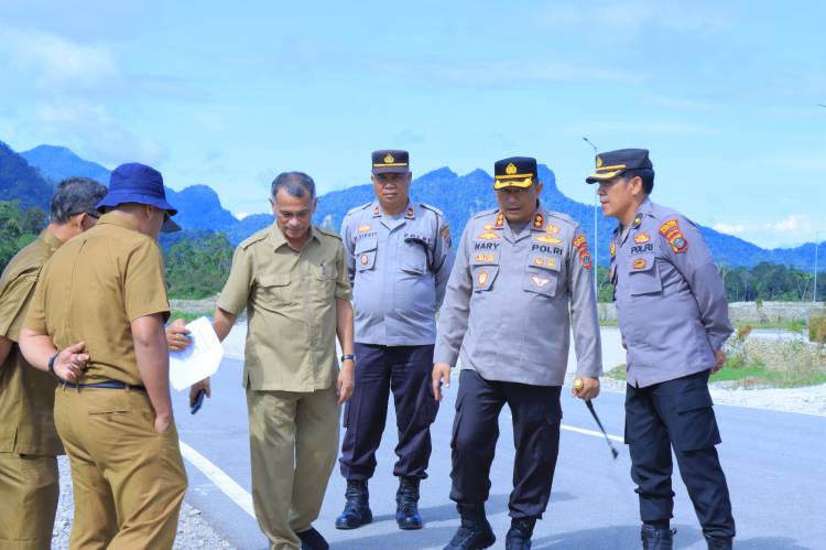 Kapolres Humbahas Tinjau Lokasi Rencana Pembangunan Pos Polisi