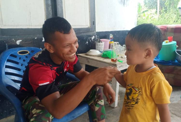 Cara Satgas TMMD 116 Kodim Deliserdang Jadikan TNI Super Hero-nya Anak Kecil