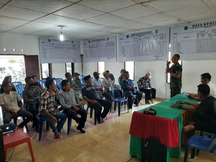 Satgas TMMD 116 Kodim 0204/DS Gelar Sosialisasi Bela Negara ke Warga Pergulaan