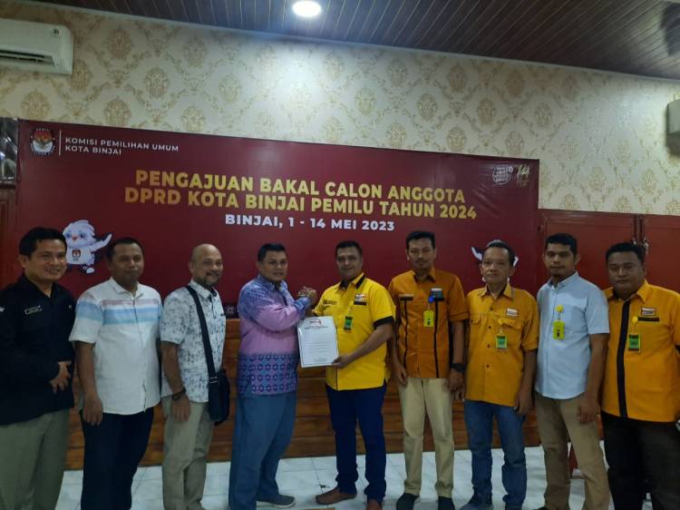 Partai Hanura Kota Binjai Daftarkan 35 Bacaleg Potensial ke KPU