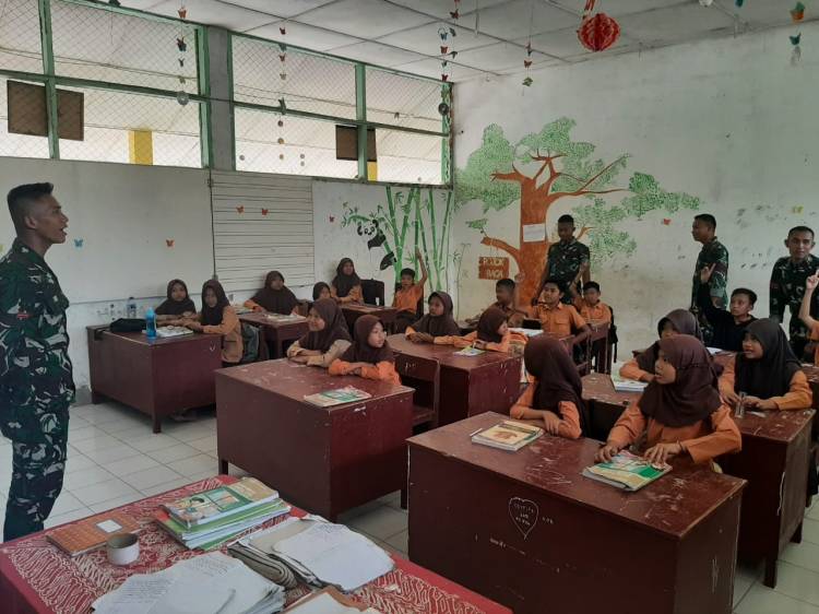 Peduli Pendidikan di Desa, Ini yang Dilakukan Satgas TMMD Kodim Deliserdang