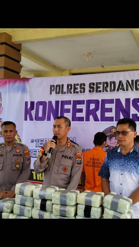 28 Kg Sabu Diamankan Polres Sergai,  Pelaku Diupah Rp.10 juta