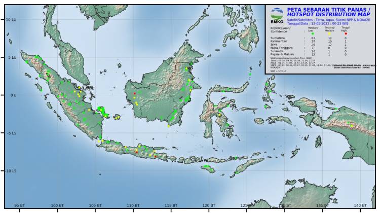 Terpantau BMKG Sabtu Kemarin, 11 Titik Panas Di Sumatera Utara
