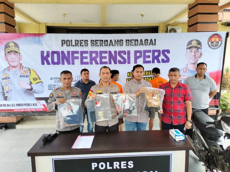 Polres Sergai Ringkus 3 Pelaku Pencurian Brankas PT Gratika