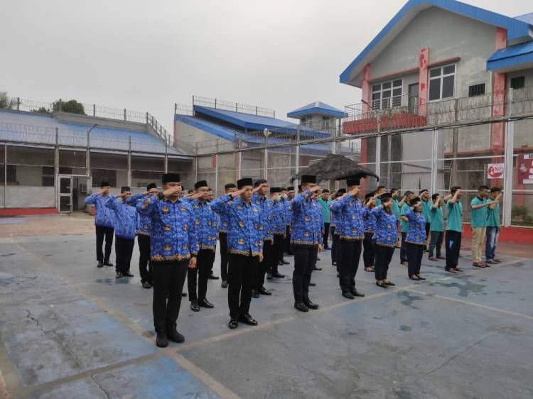 Peringati Hari Kebangkitan Nasional ke &ndash; 115, Lapas Kelas IIA Pancur Batu Gelar Upacara