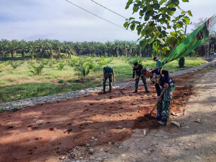 Manfaatkan Waktu, Satgas TMMD Kodim Deliserdang Terus Benahi Kondisi Jalan 6 Km