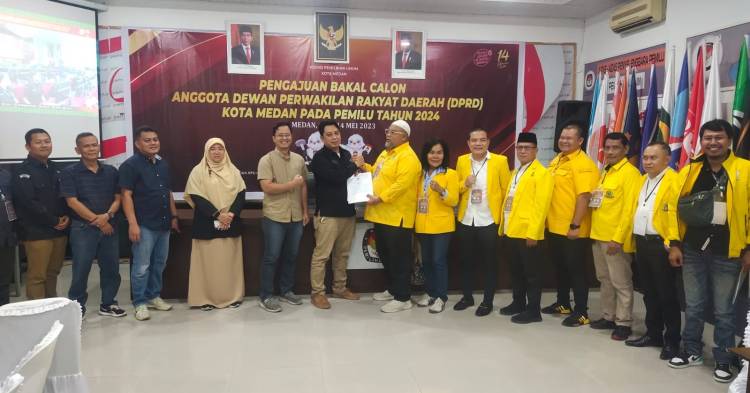 50 Bacaleg Golkar Didaftarkan, Target 8 kursi di DPRD  Kota Medan