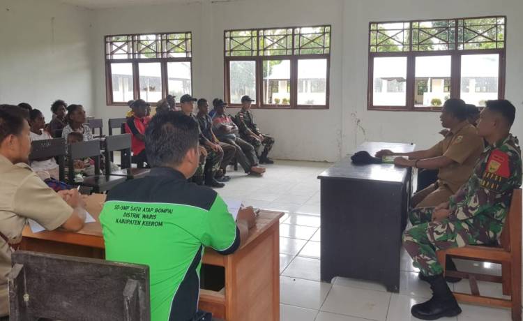 Satgas Yonif 143/TWEJ Andil Aktif Majukan Pendidikan Di Papua