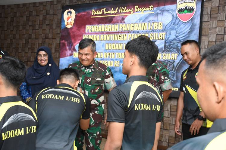 Pangdam I/BB Kirim 22 Atlet Ikuti Open Tournament Pencak Silat Piala Kasad I 2023