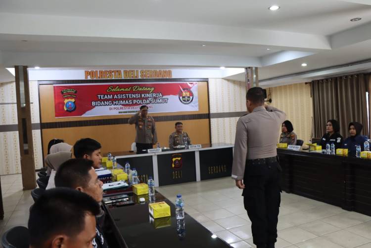 Asistensi Kinerja Bid Humas Polda Sumut di Polresta Deli Serdang