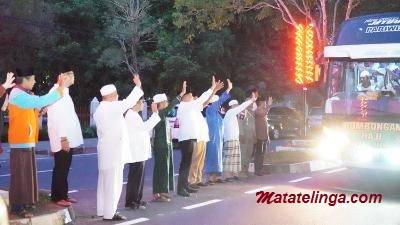 Pj Bupati Langkat Faisal Hasrimy Lepas 113 Jemaah Calon Haji Kloter 7 Kabupaten Langkat  Diwaktu Ba'da Shubuh