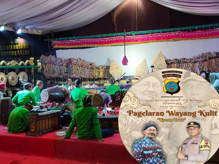 Peringati Harkitnas ke-116, Polres Tanjung Balai Gelar Wayang Kulit