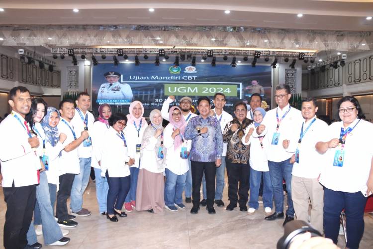 Tinjau UM CBT UGM, Pj Gubernur Sumut Beri Motivasi 1.215 Peserta