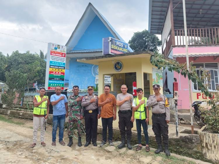 Polsek Tanah Jawa Lakukan Pengecekan Poskamling di Nagori Buntu Turunan