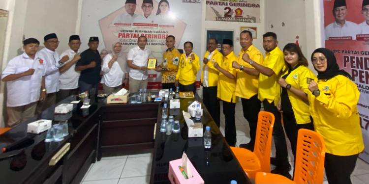 Disambut Hangat, H. Hamdani Syahputra Silahturahmi ke DPC Gerindra Deli Serdang