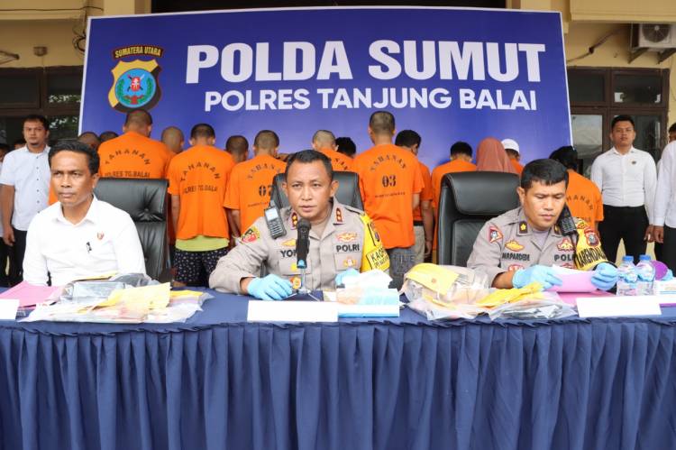 Polres Tanjung Balai Ungkap 14 Kasus Narkoba Selama Operasi Antik Toba 2024