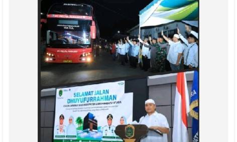 Bupati Labuhanbatu Utara Lepas Keberangkatan 237 Jemaah Calon Haji Menuju Tanah Suci Makah