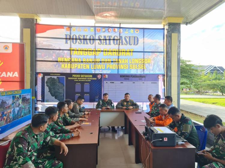 TNI AU Dirikan Posko Satgasud Di Posko Induk Tanggap Darurat Bencana