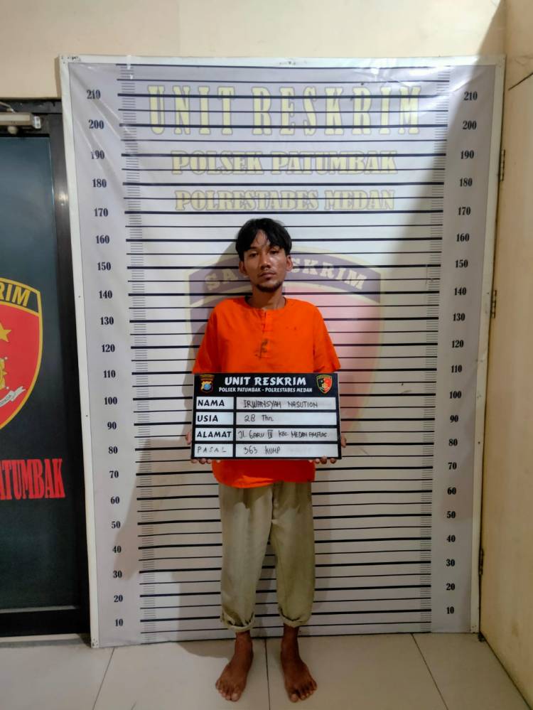 Maling HP Gunakan Tangga Diringkus Polisi