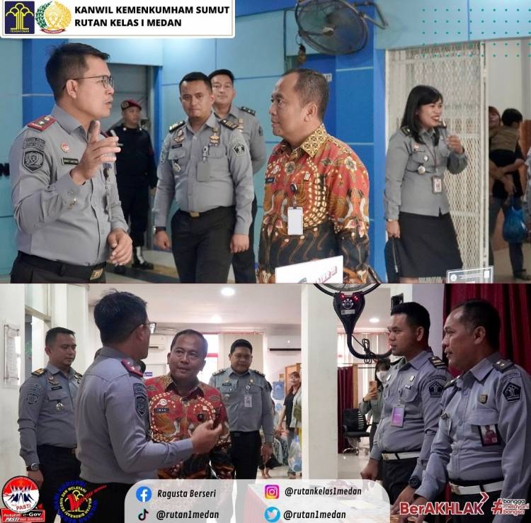 Pelaksanaan Focus Group Discussion oleh Itjen kumham di rutan 1 Medan