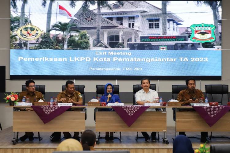 Wali Kota Siantar Exit Meeting dengan Tim BPK RI Perwakilan Sumut Terkait LKPD TA 2023